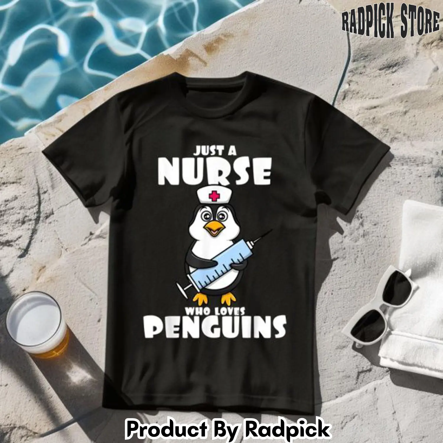Just a nurse who loves penguins tshirt rp2630852